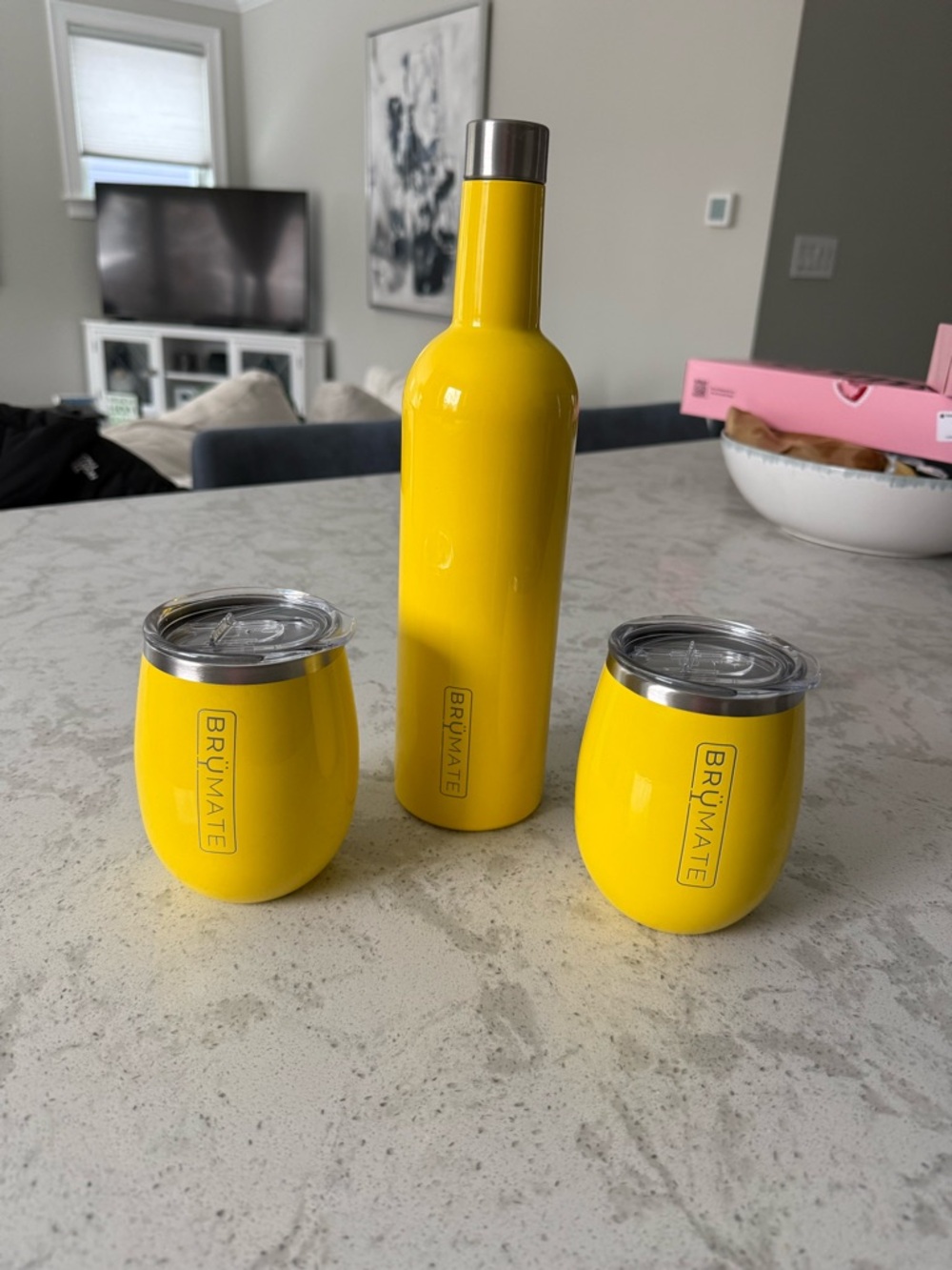 Brumate Yellow Insulated Wine Bottle and Tumblers Set